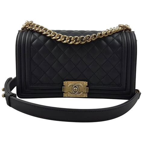 where to buy chanel boy bag black gold hardware|chanel boy bag gold chain.